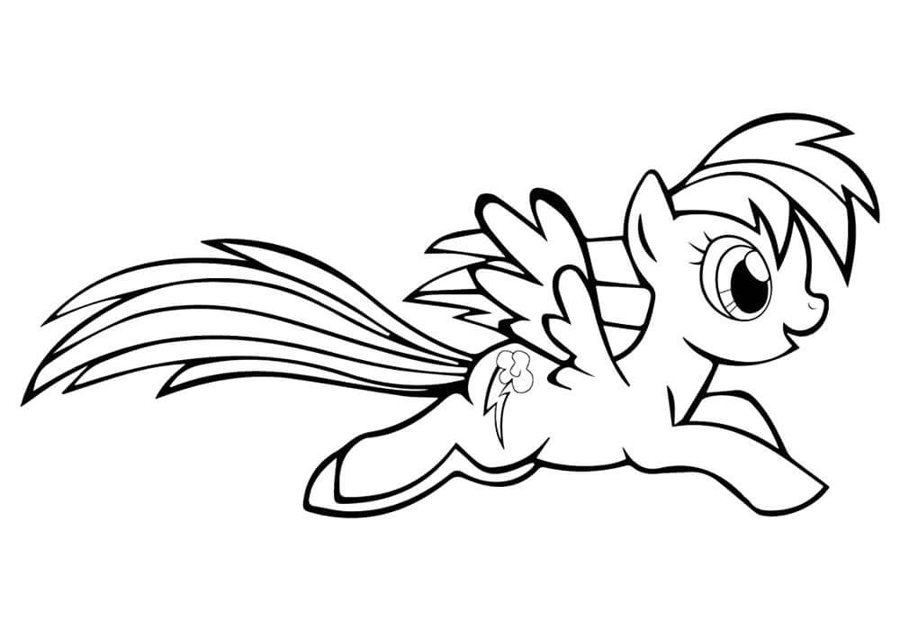 Dibujos de Arcoíris Pizca Pony para colorear
