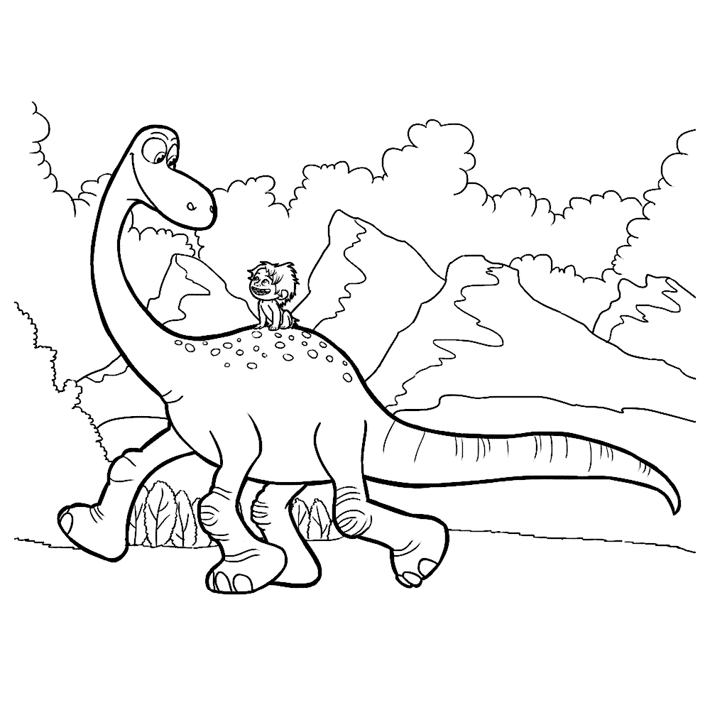 Arlo El Buen Dinosaurio para colorir