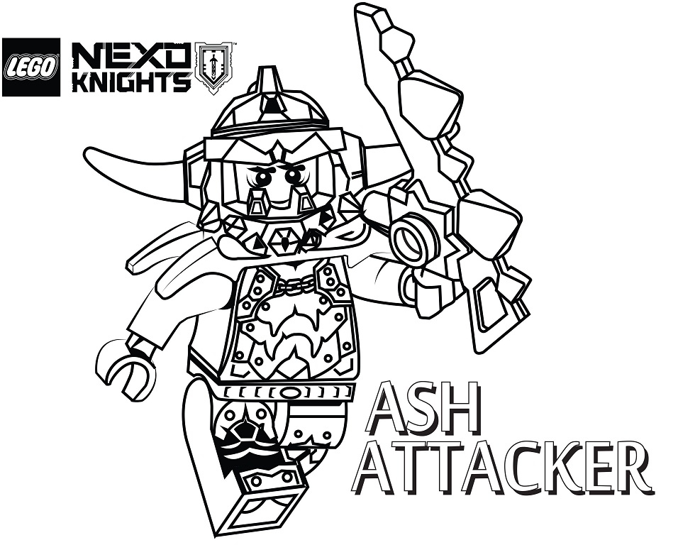 Ash Attacker De Nexo Caballeros para colorir