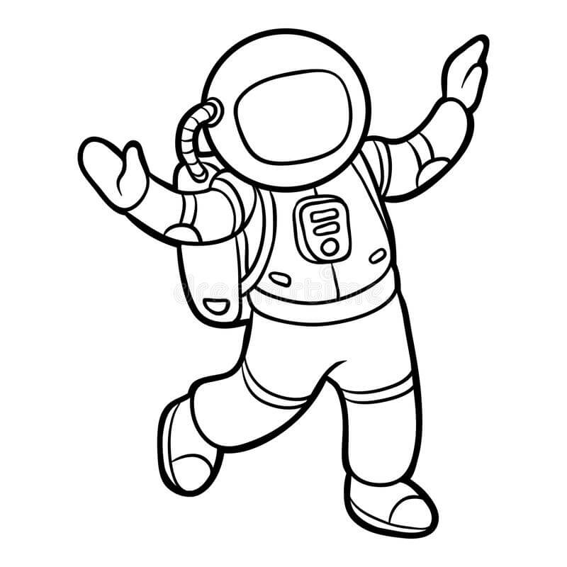 Asombroso Astronauta para colorir