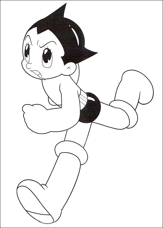 Dibujos de Astro Boy Corriendo para colorear
