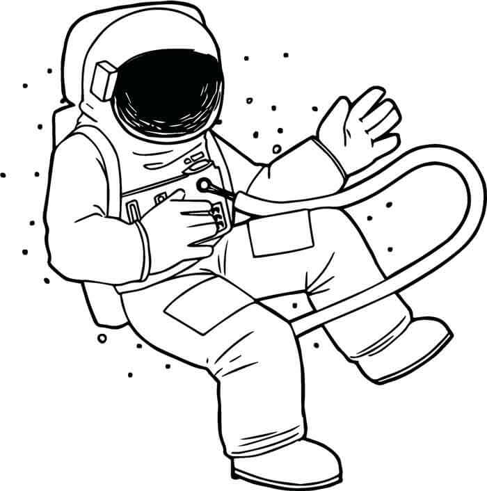 Astronauta Básico para colorir