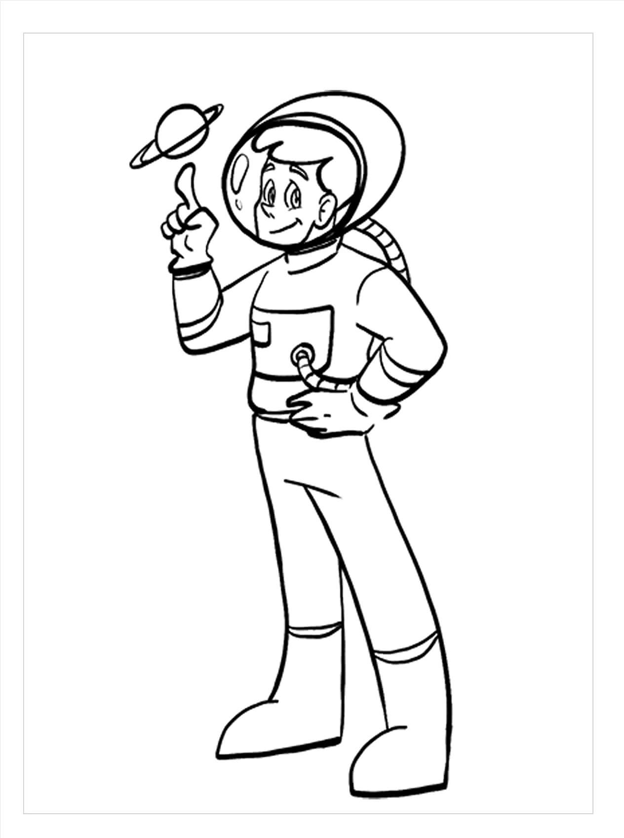 Astronauta Libre para colorir