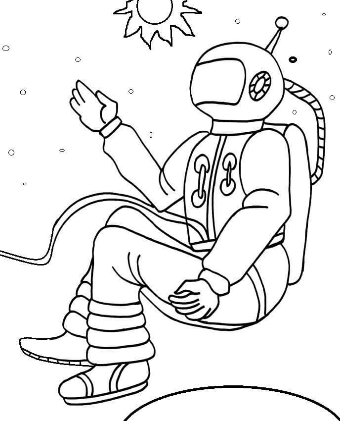 Astronauta Normal para colorir