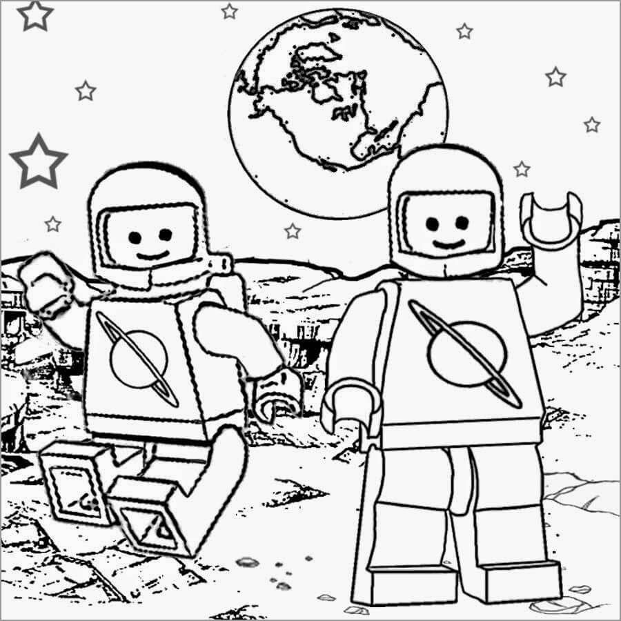Dibujos de Astronautas Lego para colorear