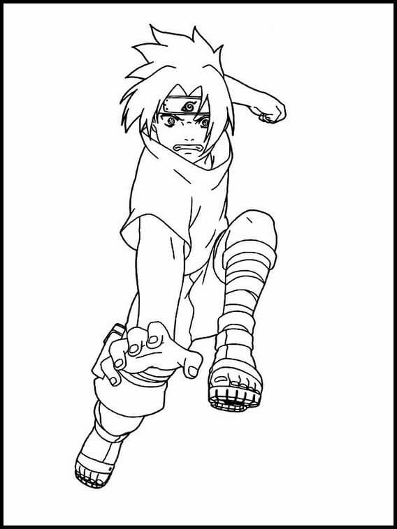 Dibujos de Ataque del Pequeño Sasuke para colorear