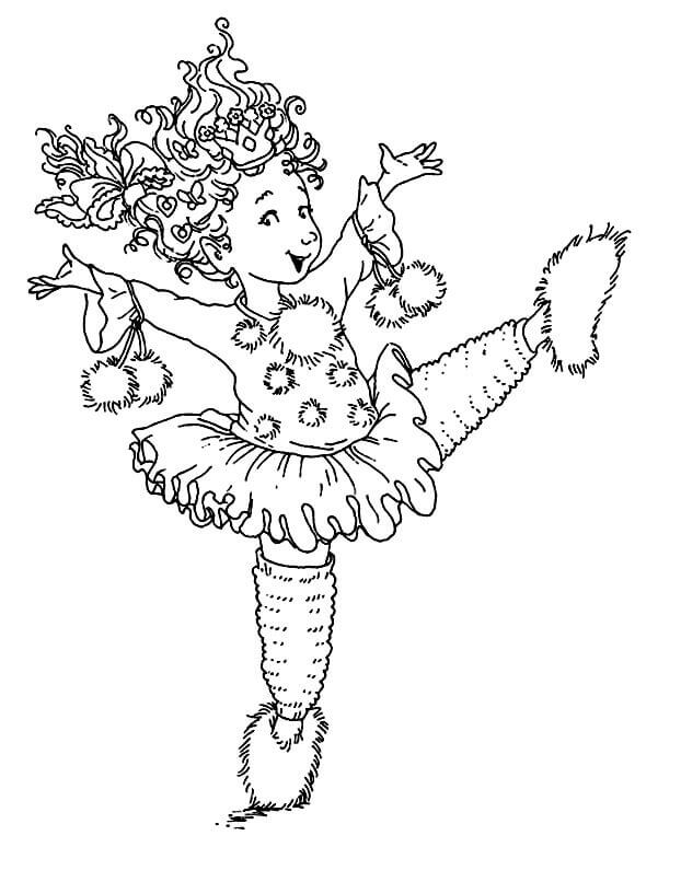 Bailando Fancy Nancy para colorir