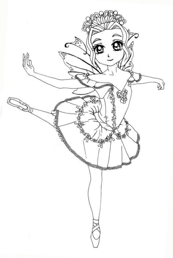 Dibujos de Bailarina De Hadas para colorear