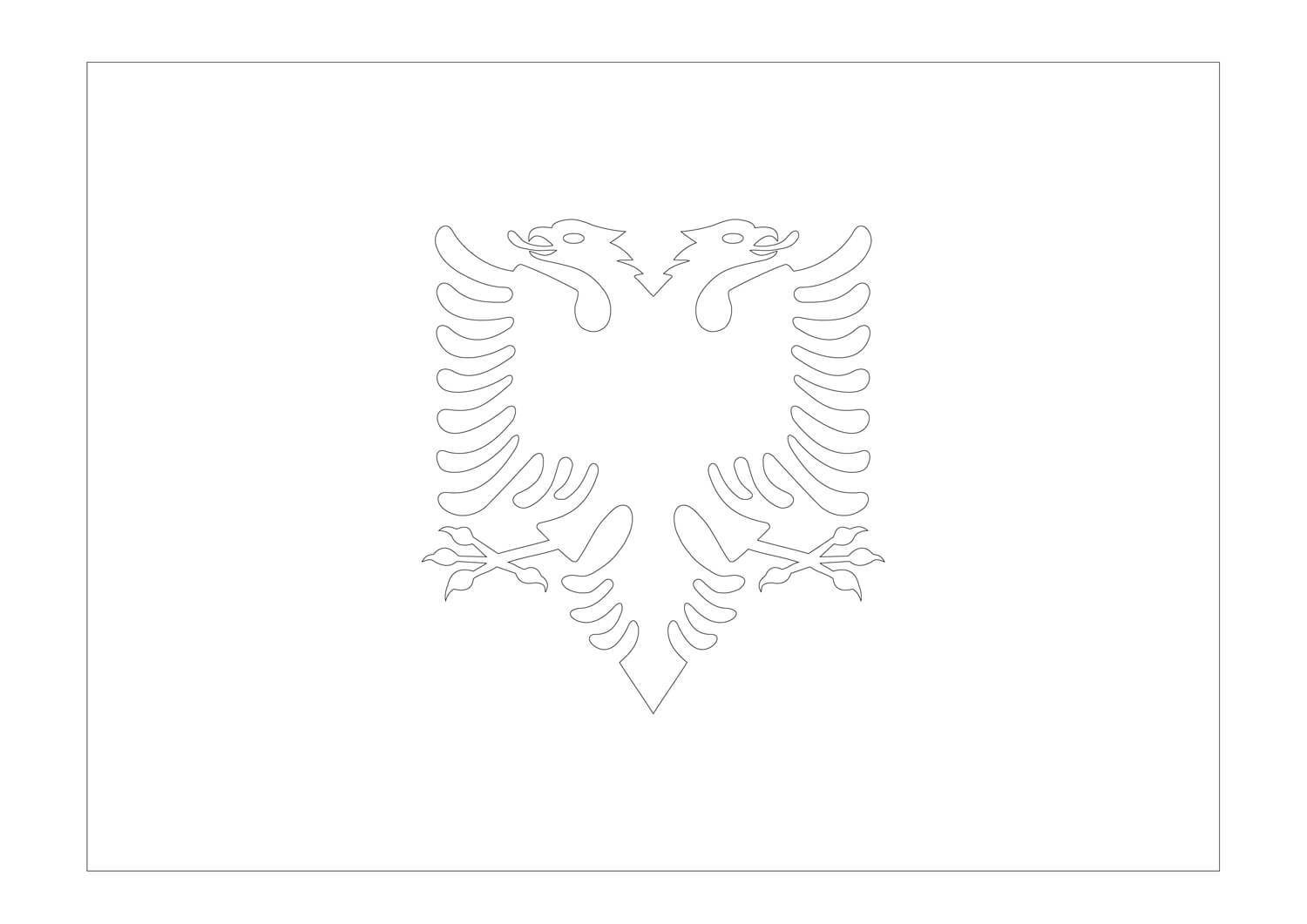 Dibujos de Bandera De Albania para colorear