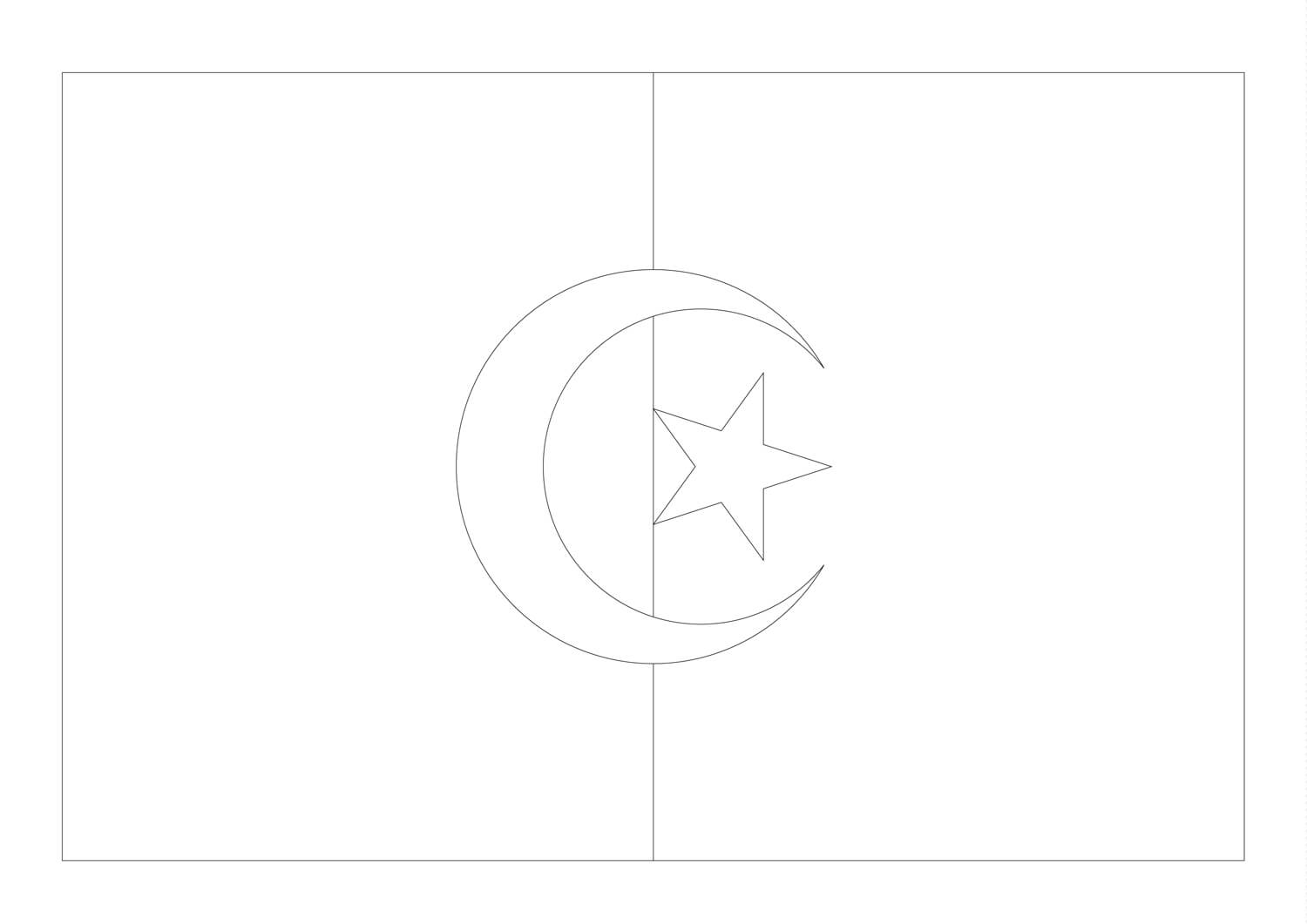 Bandera De Argelia para colorir