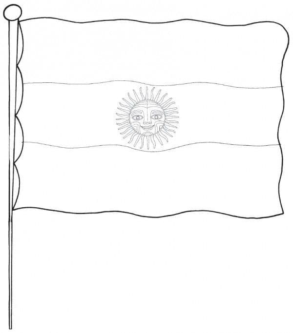 Dibujos de Bandera de Argentina para imprimir gratis para colorear