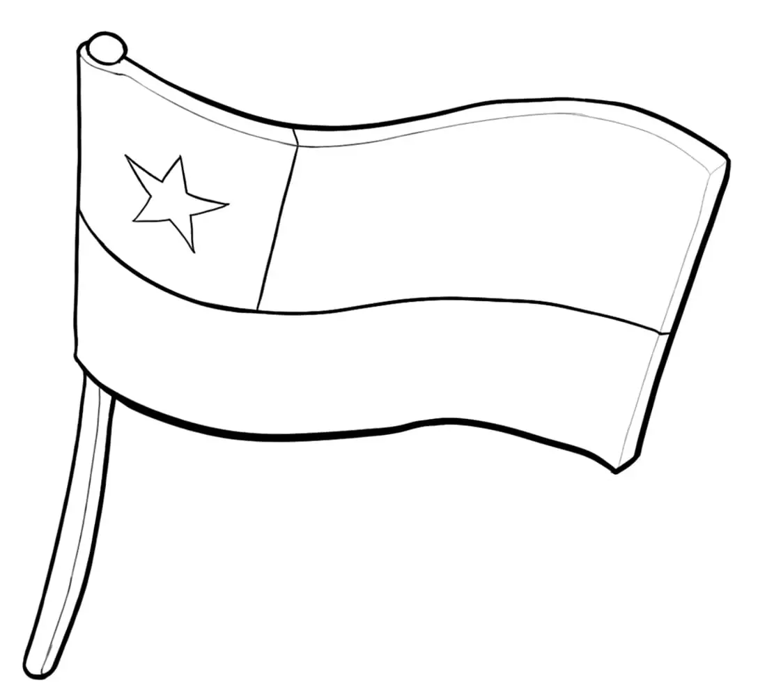 Dibujos de Bandera de Chile gratis para colorear