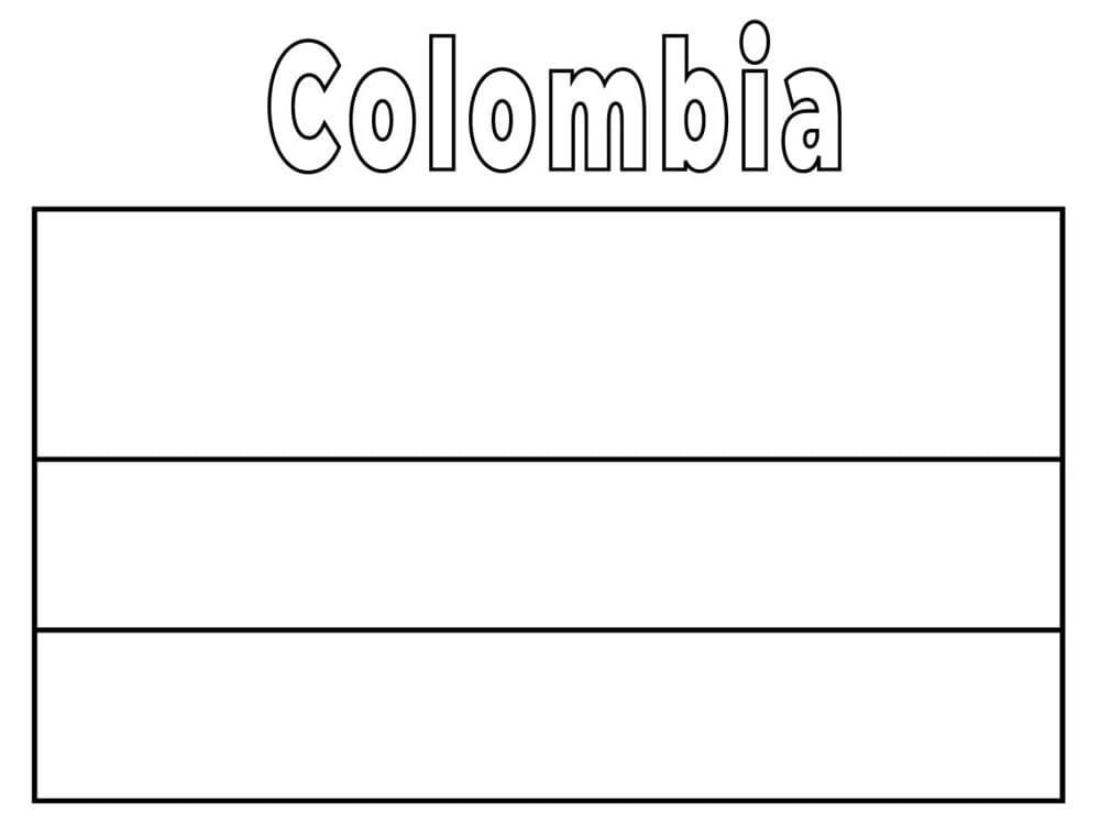 Dibujos de Bandera de Colombia para colorear