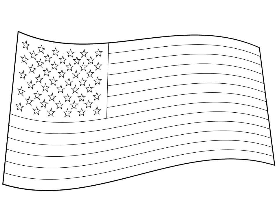 Dibujos de Bandera De EE. UU. para colorear