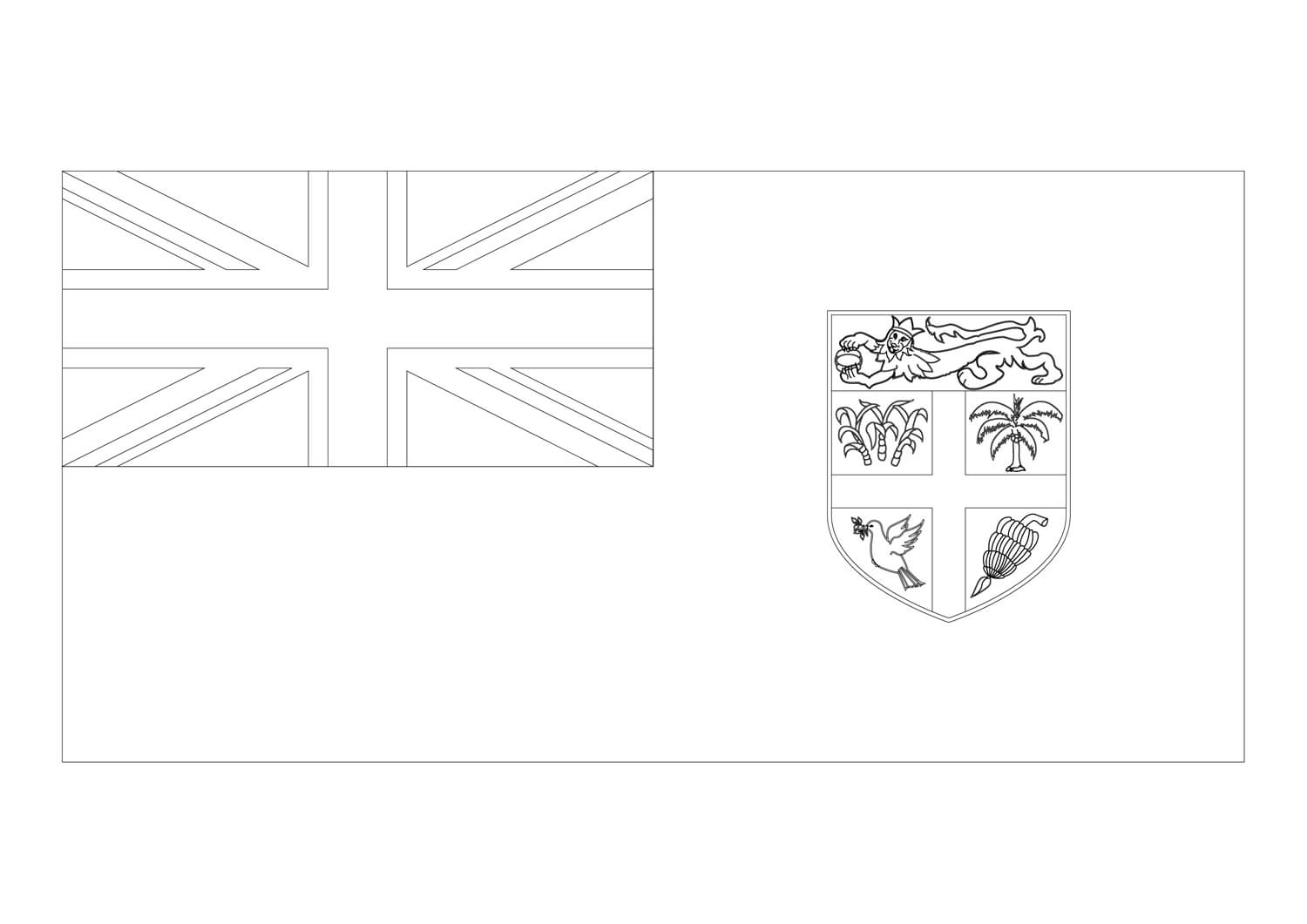 Dibujos de Bandera De Fiyi para colorear