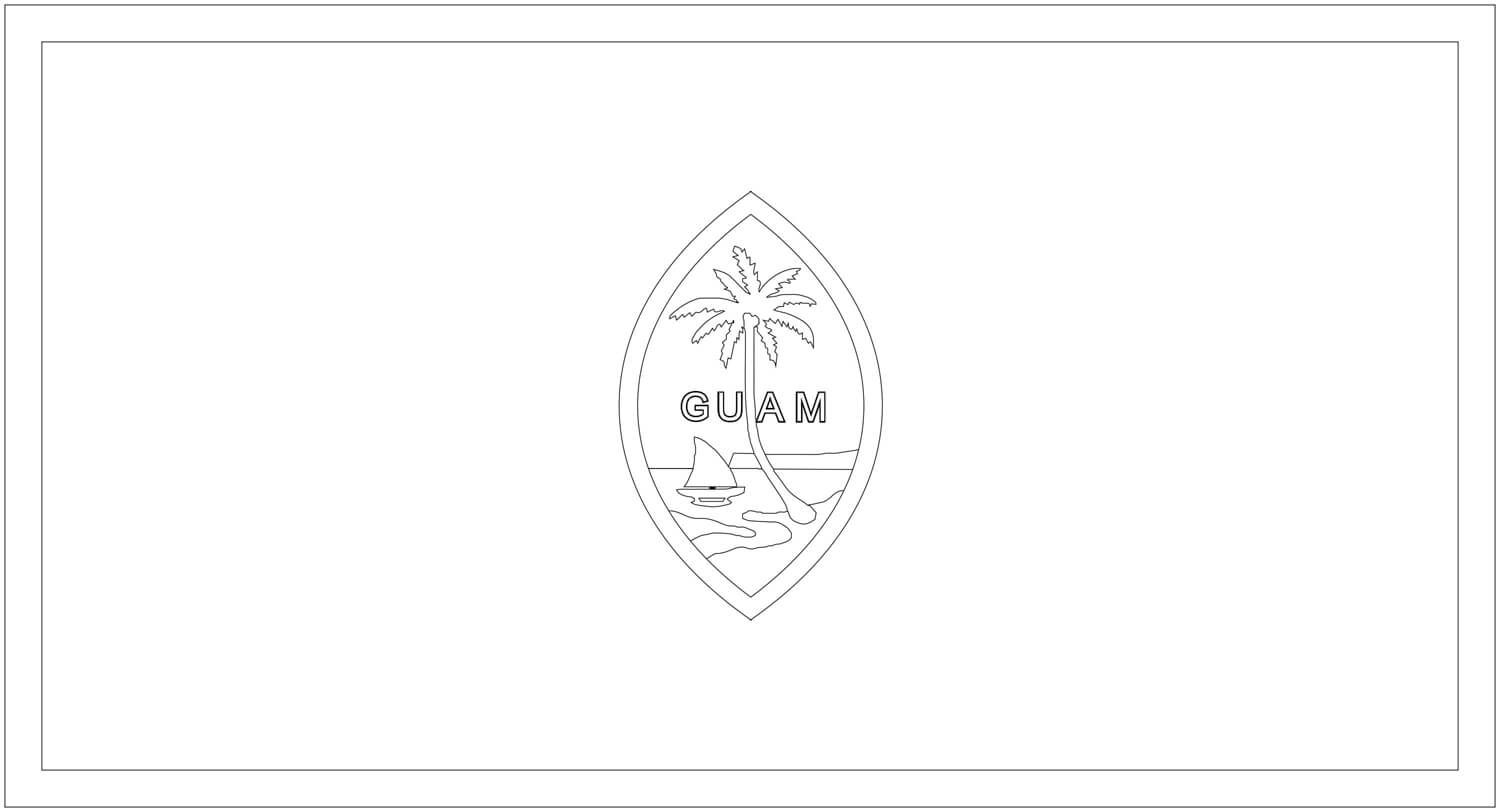 Bandera De Guam para colorir