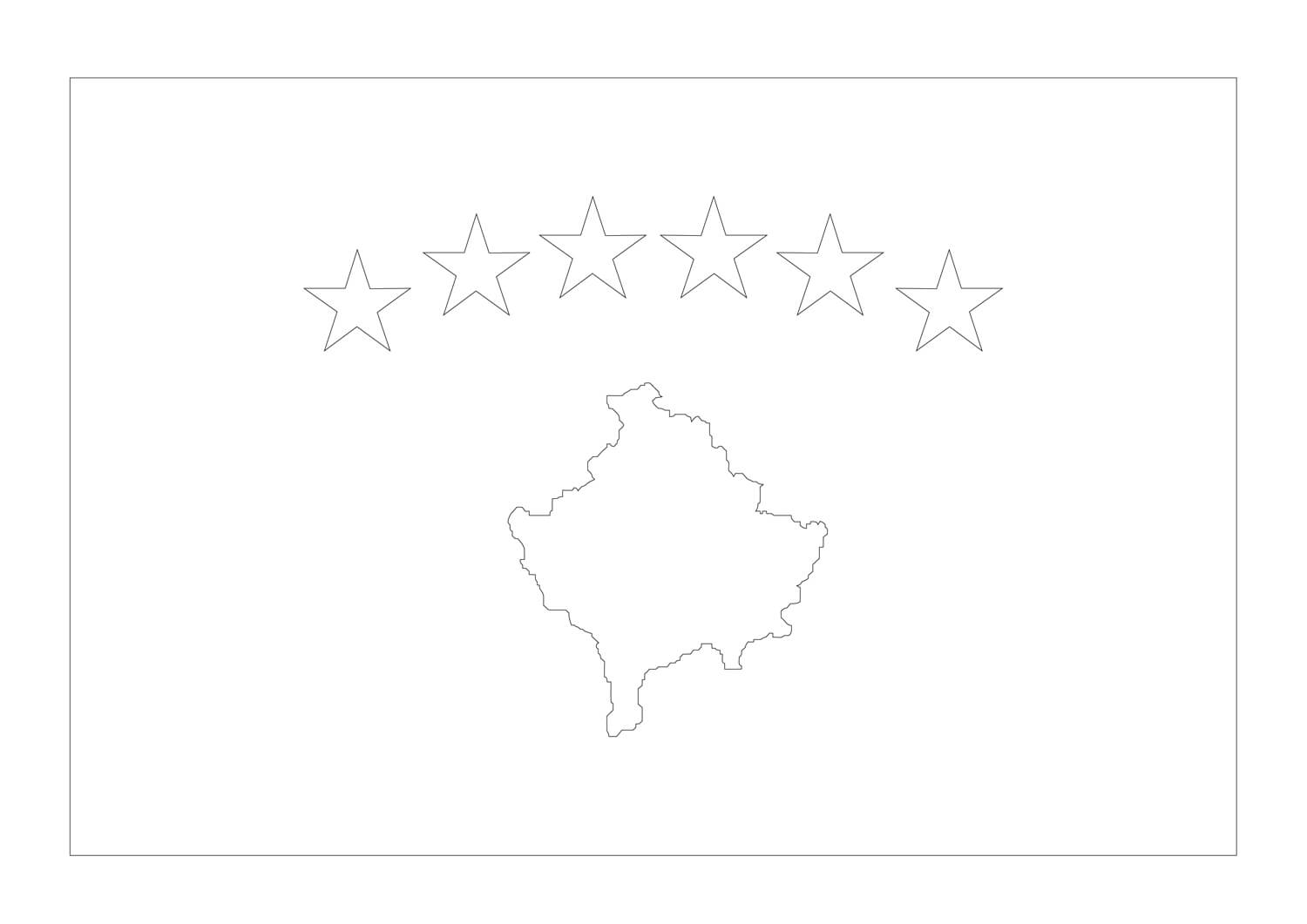 Bandera De Kosovo para colorir