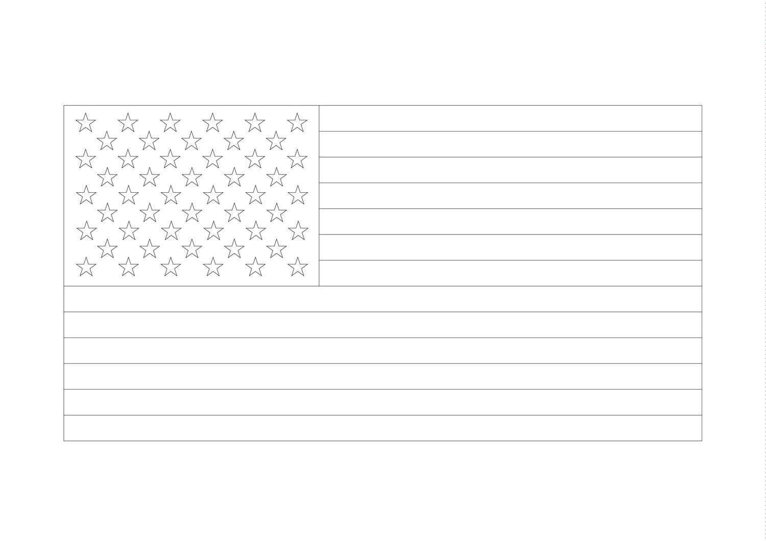Bandera De Los Estados Unidos De América para colorir