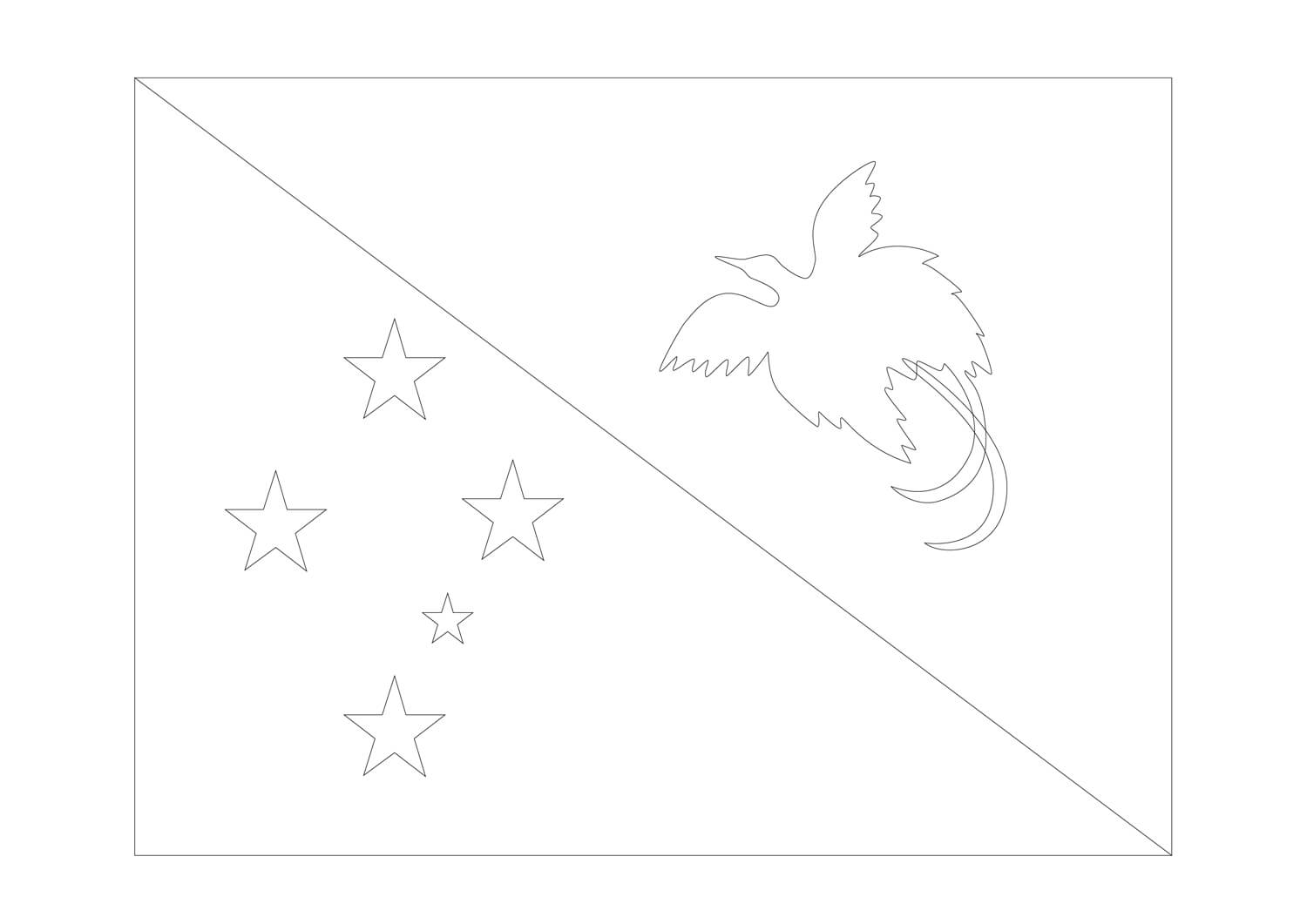 Dibujos de Bandera De Papúa Nueva Guinea para colorear