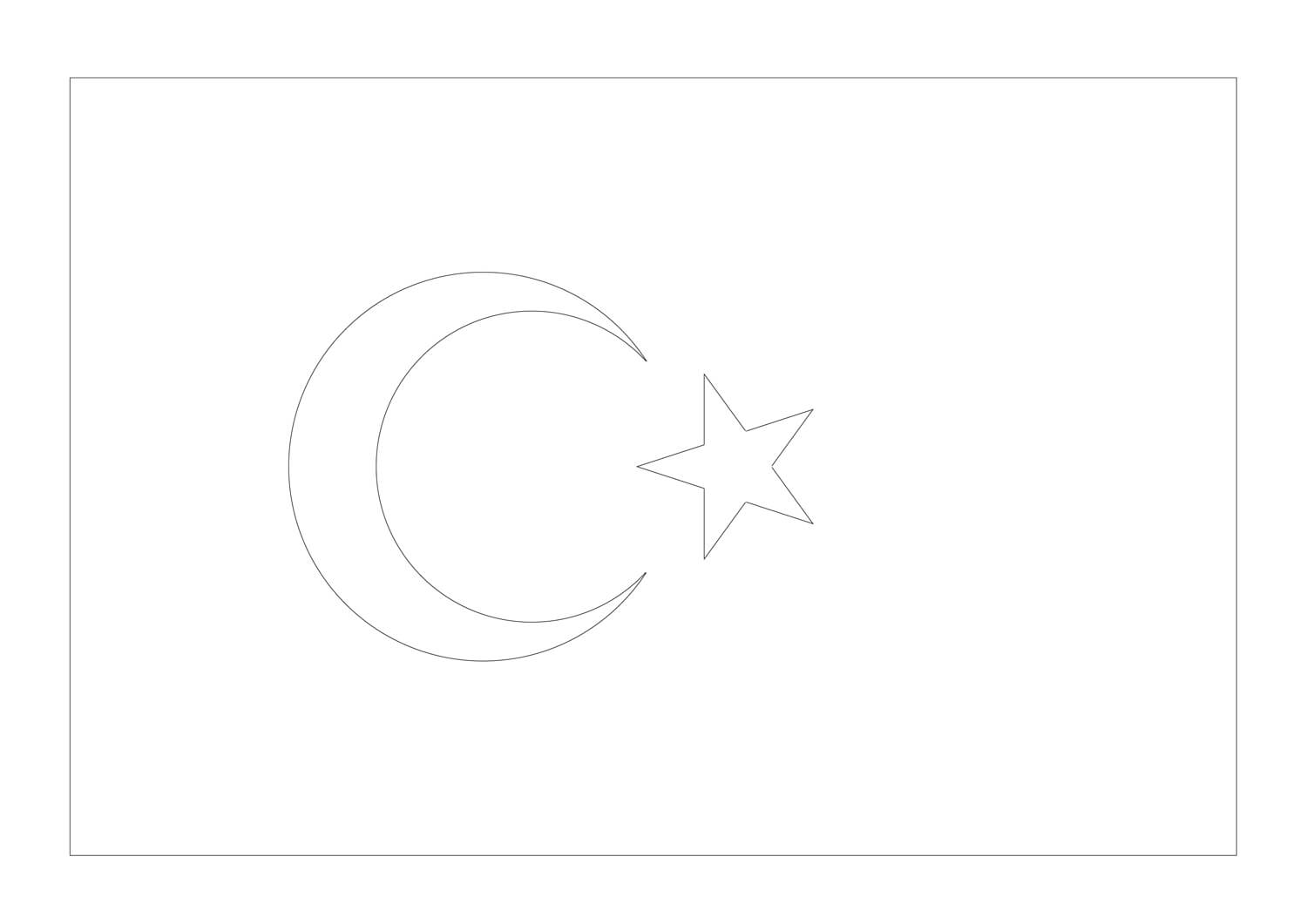 Dibujos de Bandera De Turquía para colorear