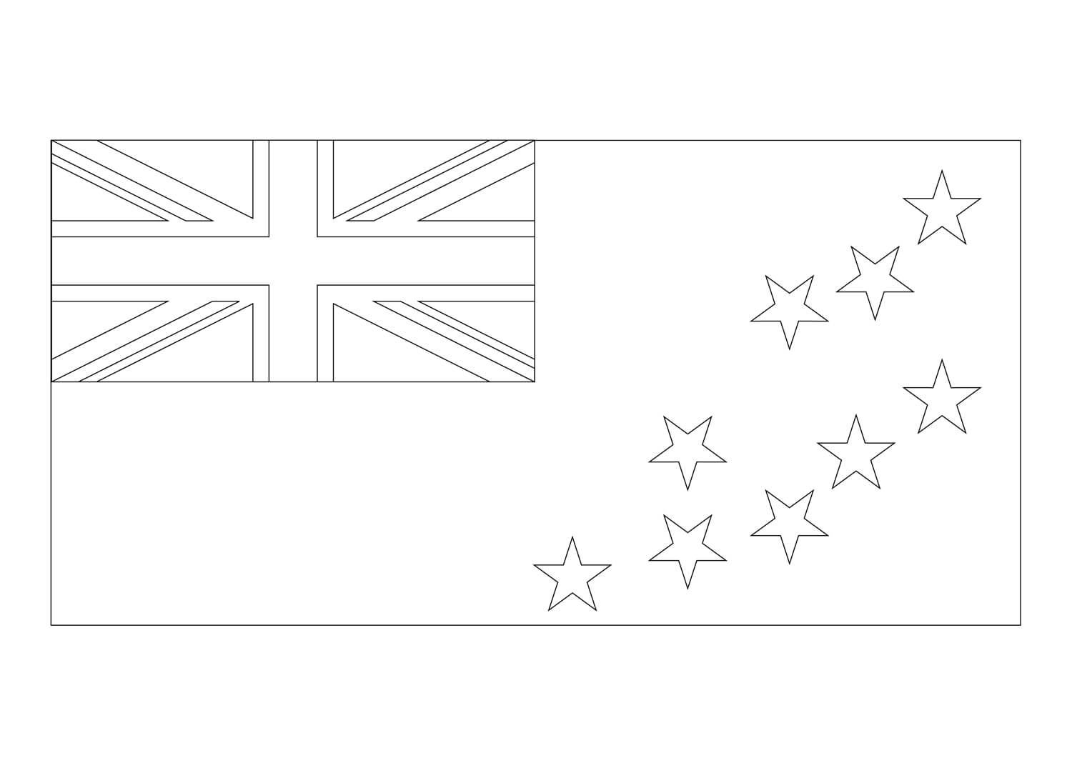 Dibujos de Bandera De Tuvalu para colorear