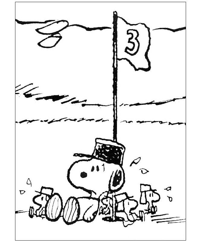 Bandera Snoopy Miente Zh para colorir