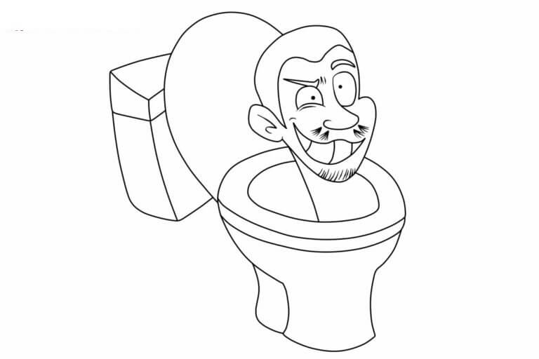Baño Toilet Skibidi para colorir