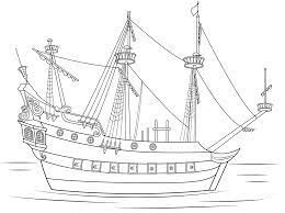 Dibujos de Barco Pirata Capitán Garfio para colorear