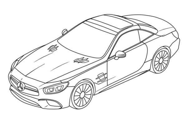 Base Mercedes AMG para colorir