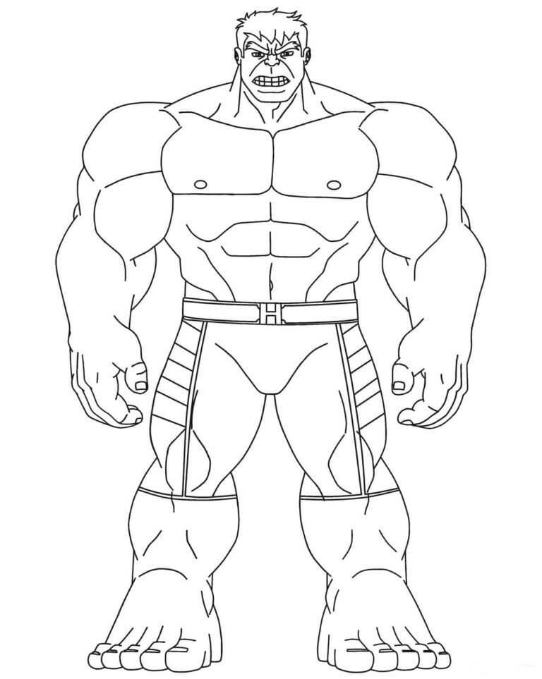 Bastante Hulk para colorir