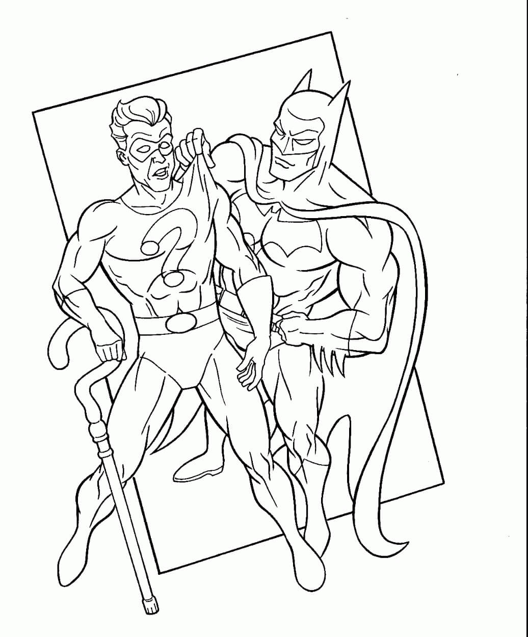 Dibujos de Batman atrapa Enemigos para colorear