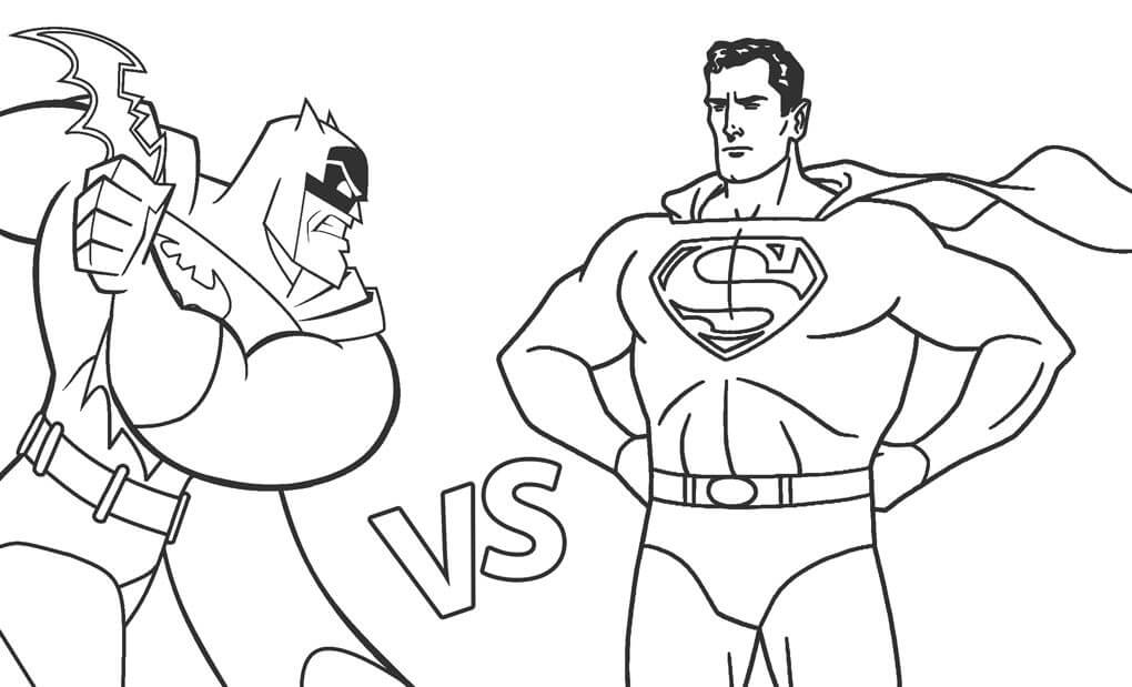 Dibujos de Batman contra Superman para colorear