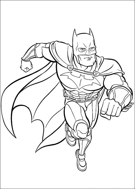 Batman Corriendo para colorir