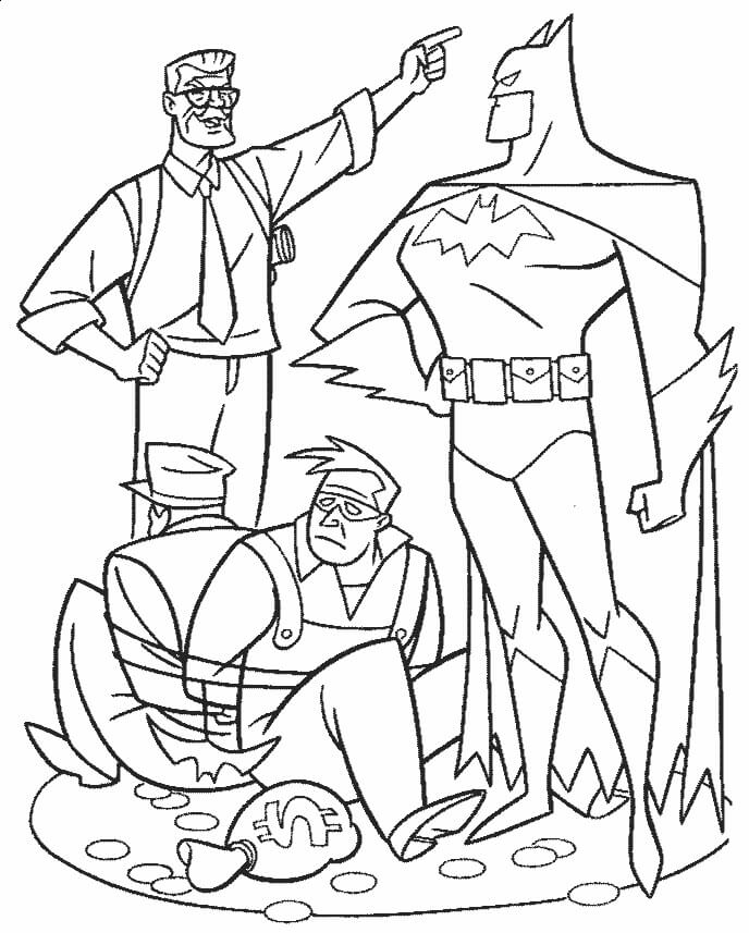 Dibujos de Batman de Dibujos Animados para colorear
