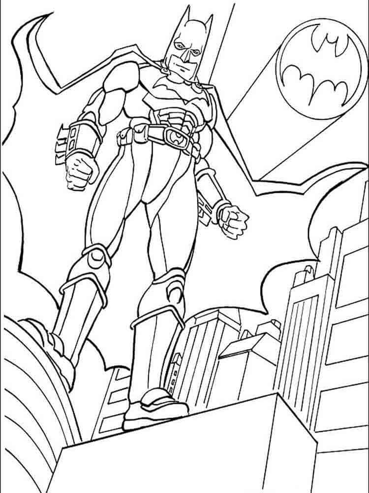 Batman en la Ciudad para colorir