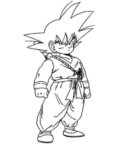 Bebé Goku para colorir