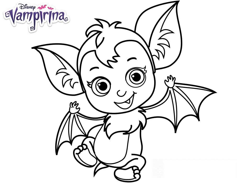 Dibujos de Bebé Murciélago Vampirina Hauntley para colorear