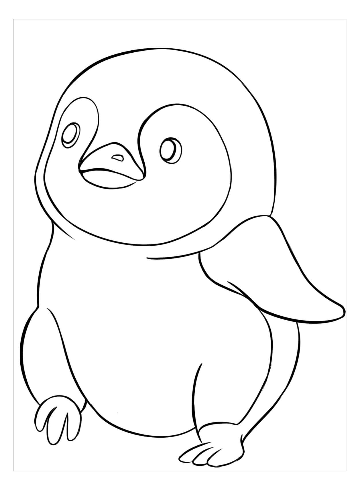 Bebe Pinguino para colorir