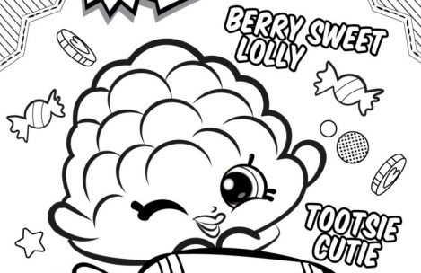 Berry Shopkin Lindo para colorir