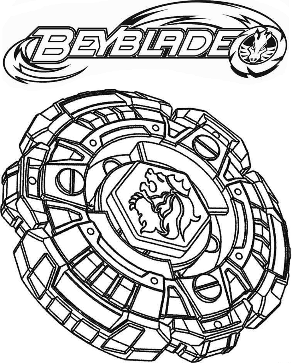 Dibujos de Beyblade Rock Leone para colorear