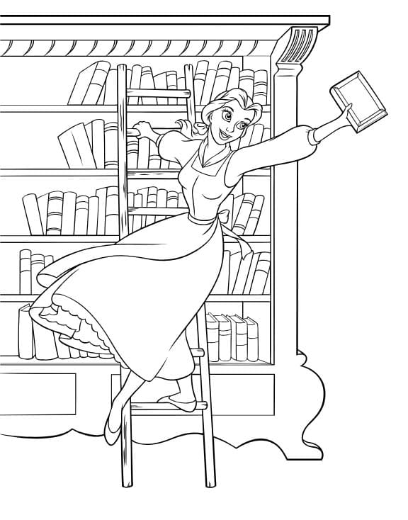 Dibujos de Biblioteca básico para colorear