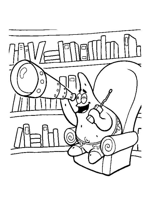 Dibujos de Biblioteca fácil en niños para colorear