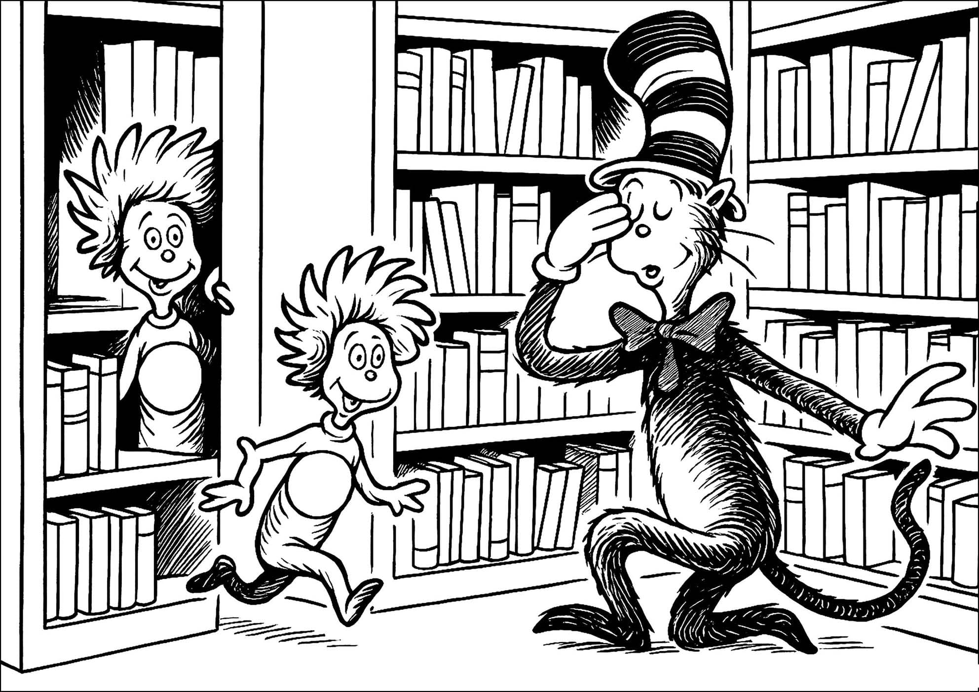 Dibujos de Biblioteca gratis para colorear