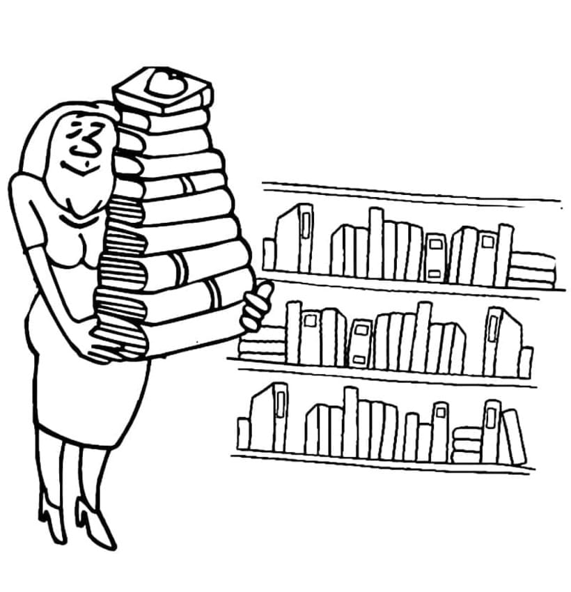 Dibujos de Biblioteca gratis para niños para colorear