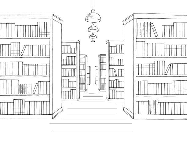 Dibujos de Biblioteca imprimible para colorear