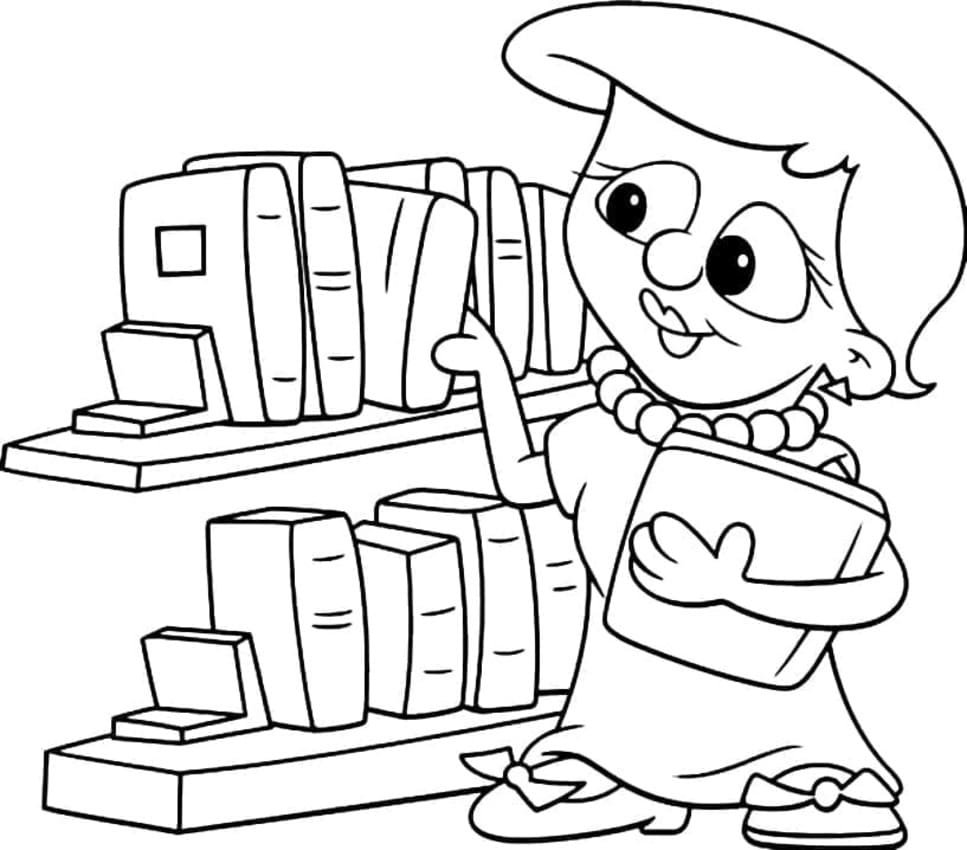 Dibujos de Biblioteca para niños para colorear