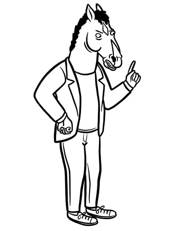 BoJack Horseman Enojado para colorir