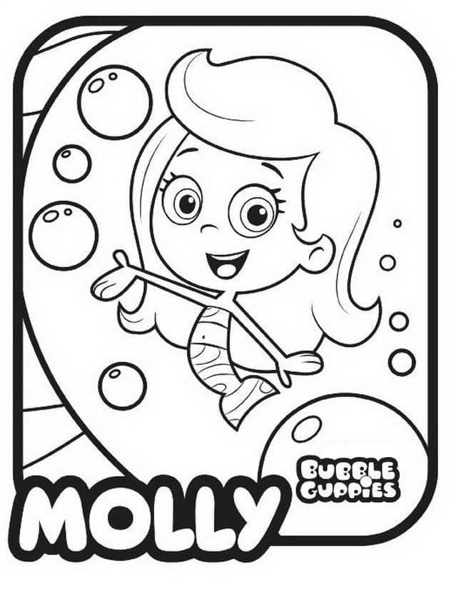 Bonita Molly para colorir