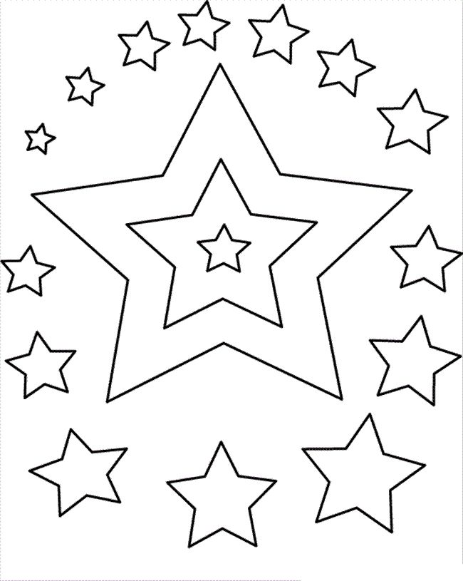 Dibujos de Bonitas Estrellas para colorear