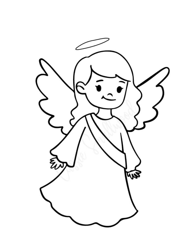 Nice Angel para colorir